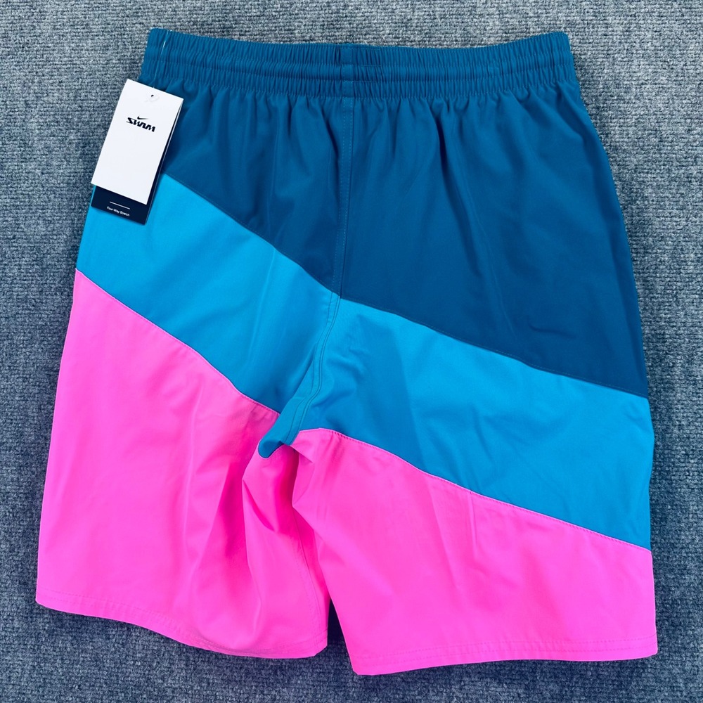 Nike Mens M Swim Bottom Board Shorts
Swimsuit Pink Blue Teal Colorblock NESSD470 - Picture 3 of 15